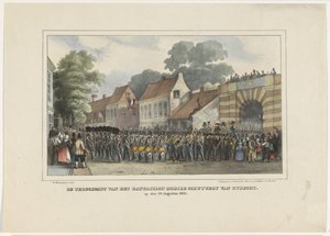 The Return of the Mobile Battalion of Utrecht, on August 19, 1834 by Willem Pieter Hoevenaar