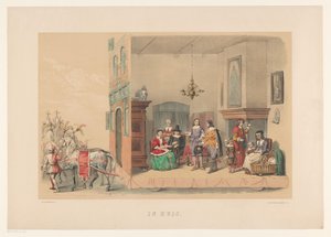 Second Group of Utrecht Masquerade in 1856 by Willem Pieter Hoevenaar