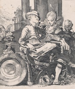 The Enamored Couple: Lucelle and Ascagnes by Willem Pietersz. Buytewech
