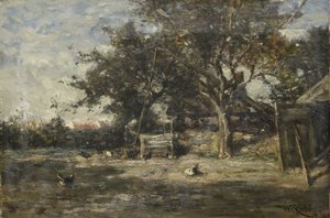Farmyard near Noorden by Willem Roelofs (I)
