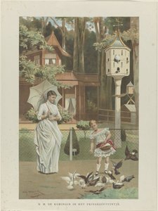 Portrait of Emma, Queen Regent of the Netherlands, and Wilhelmina, Queen of the Netherlands by Willem Steelink (II)