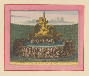 Fountain with Two Putti Playing with a Swan