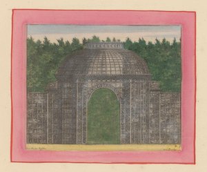 Arbor of Latticework with a Gate in the Middle for a Hedge in the Gardens of Versailles