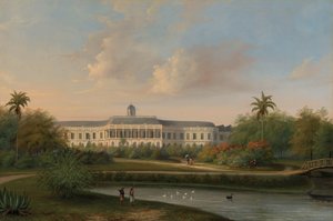 Rear View of Buitenzorg Palace before the Earthquake of 10 October 1834 by Willem Troost (II)