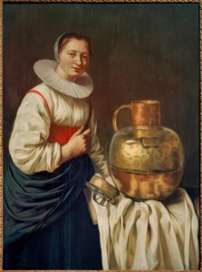 A Woman with Copper Jug by Willem Van Odekercken