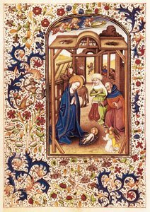 Scene of Nativity from the Book of Hours of Leonor de la Vega by Willem Vrelant