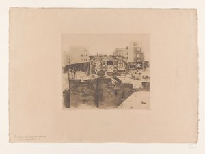 View of Ruins in Post Street, San Francisco by Willem Witsen (signed by artist)
