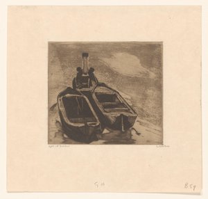 Tugboat with Two Barges