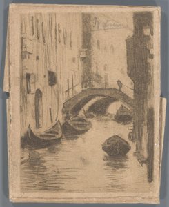 Bridge over the Rio di San Toma, Venice by Willem Arnoldus Witsen
