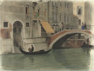 Bridge over a Canal in Venice by Willem Arnoldus Witsen