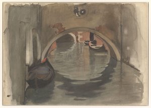View Under an Arch Bridge in Venice by Willem Arnoldus Witsen