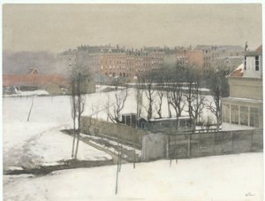 View of the Oosterpark in the Snow