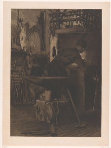 Blacksmith at the Fire in a Smithy in Wijk bij Duurstede