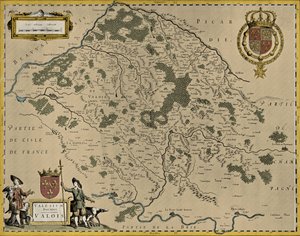 Map of Valois by Willem and Joan (1596 1673) Blaeu
