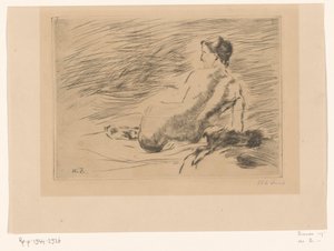 Reclining Naked Woman by Willem de Zwart (signed by artist)