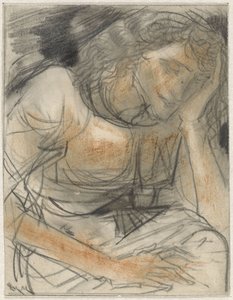 Woman with Hand Under Head by Willem van Konijnenburg