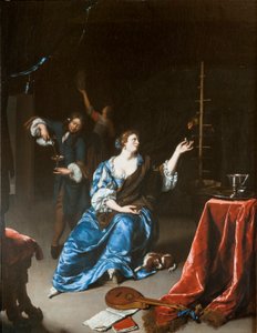 Lady with a Parrot by Willem Van Mieris