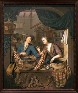 Onion salesman by Willem Van Mieris