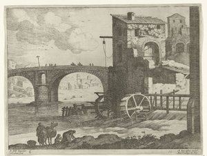 Bridge and Watermill by Willem van Nieulandt (II)
