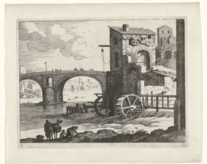 Bridge and Watermill by Willem van Nieulandt (II)
