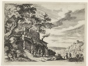 Shepherds by a Ruin (Italian Landscapes)