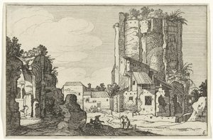 Two Ruins (Roman Ruins and Coastal Landscapes) by Willem van Nieulandt (II)