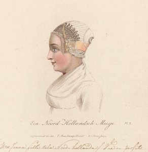 Headdress of a Girl from North Holland, 1816 by Willem van Senus