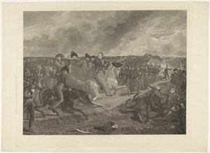 Prince of Orange in the Battle of Quatre-Bras, 1815 by Willem van Senus