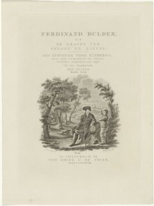Seated Traveler and a Boy in a Landscape (Title Page for: J.G. Tobler, Ferdinand Dulder, 1838) by Willem van Senus