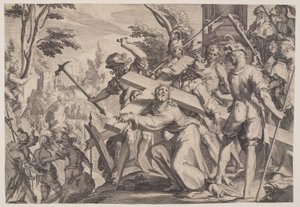 Christ Carrying the Cross, Plate 4 from Thrones of Justice