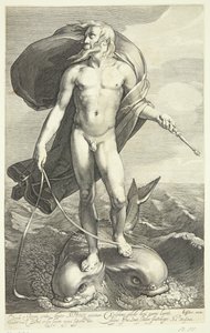 Neptune Riding Two Dolphins