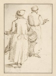 Man and Woman in Peasant Clothing, Seen from the Back