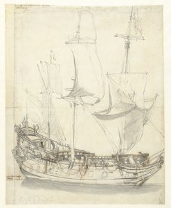 Ship the Princesse Royale of Vice-Admiral Witte de With by Willem van de Velde (I)