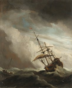 A Ship on the High Seas Caught by a Squall, Known as 