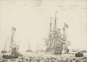 Dutch Ships near the Coast