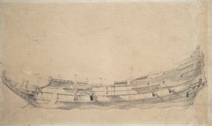 Portrait of a Dutch frigate, c.1655 by Willem van de Velde the Younger