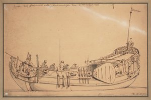 Yacht of the Admiralty of the Maas by Willem van de Velde the Younger