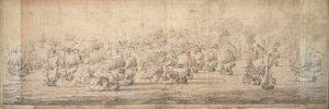 The Battle of Lowestoft, 3-13 June 1665, c.1674 by Willem van de the Elder Velde