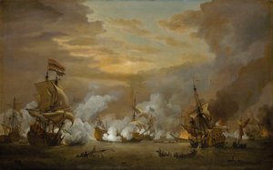 The Battle of the Texel by Willem van de Velde the Younger