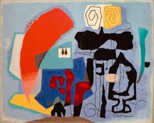 Faust on Blue by Willi Baumeister