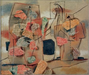 Two Figures, Comb Pattern by Willi Baumeister