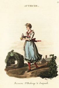 Austrian waitress at an inn in Innsbruck, Tyrol by William (after) Alexander