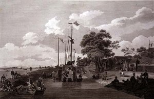 View of the Lake Pao-Yng where it is Separated from the Grand Canal by an Embankment of Earth by William (after) Alexander