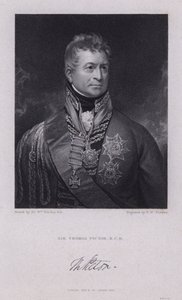 Sir Thomas Picton, Welsh general of the Napoleonic Wars killed at the Battle of Waterloo
