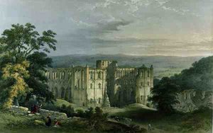 Rievaulx Abbey in the Rye Valley, from 
