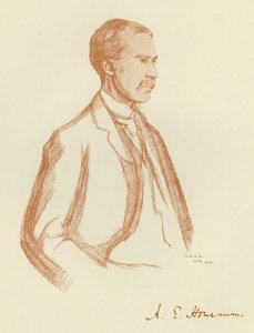 A E Housman, Portrait by William (after) Rothenstein