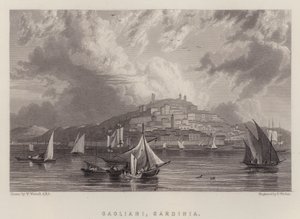 Cagliari, Sardinia by William (after) Westall