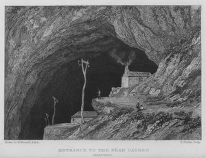 Entrance to the Peak Cavern, Derbyshire by William (after) Westall