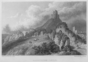 Launceston Castle by William (after) Westall