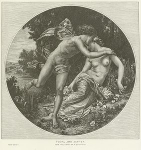 Flora and Zephyr by William Adolphe Bouguereau